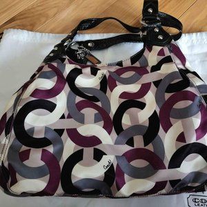 Coach Mia Maggie Satin Purse And White Dust Bag